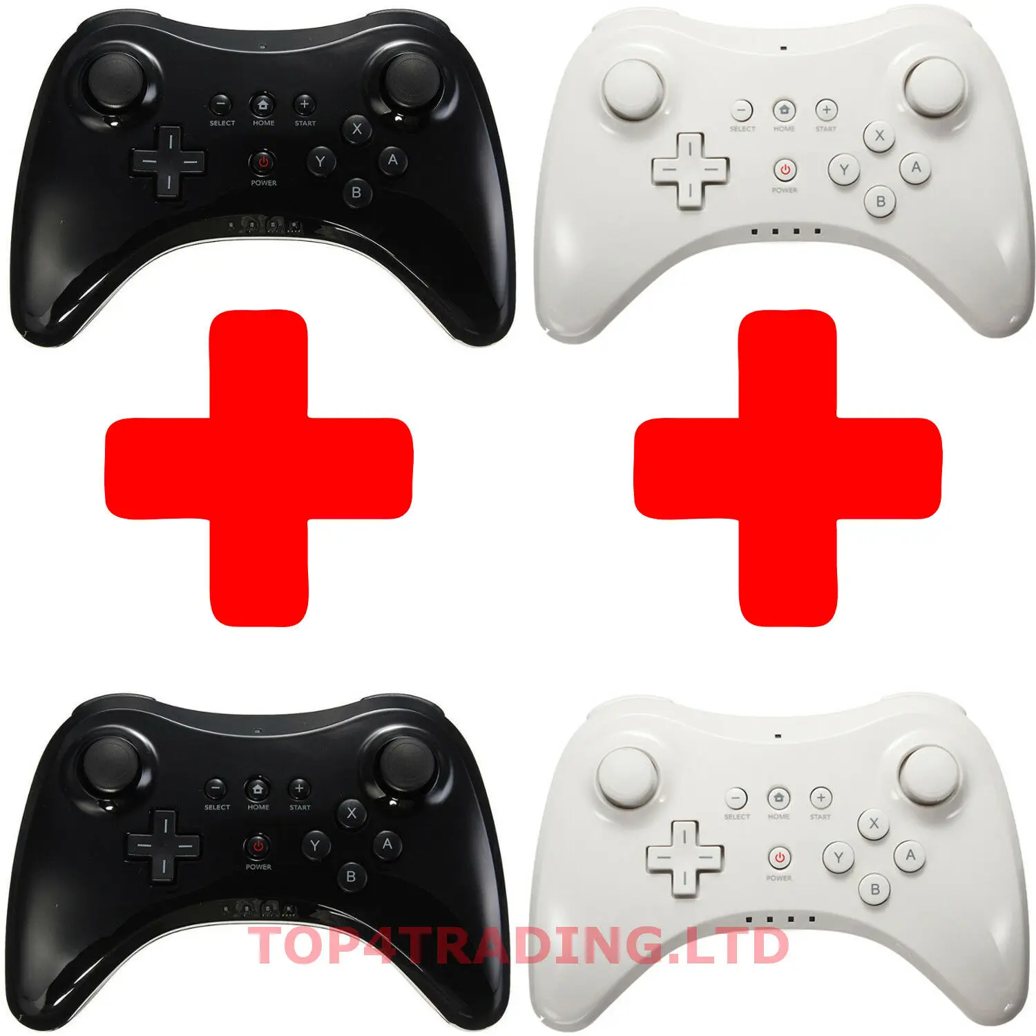 

2 X Wireless Pro Controller Gamepad Joystick Joypad Remote for Nintendo Wii U