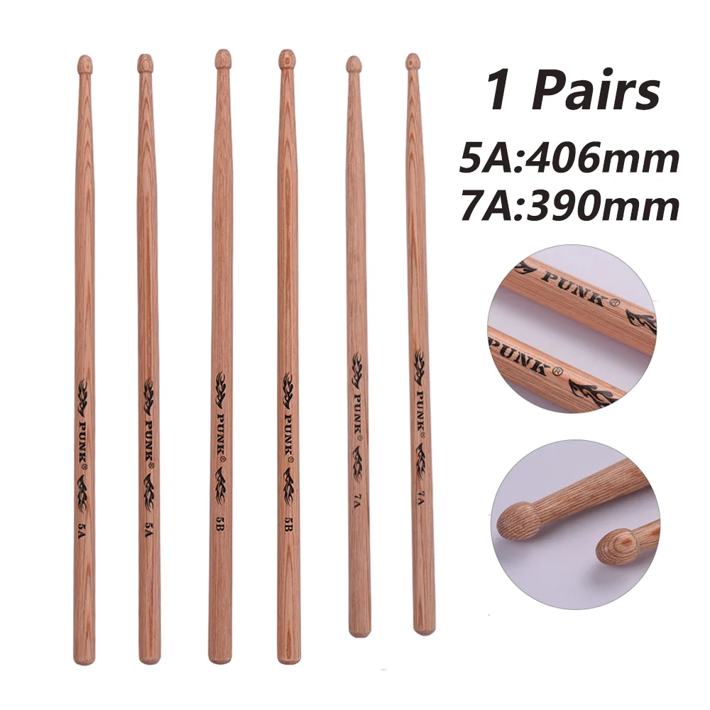 1 Пара Деревянных Барабанных Палочек Hickory Набор Профессиональных Длиной 406 Мм/390