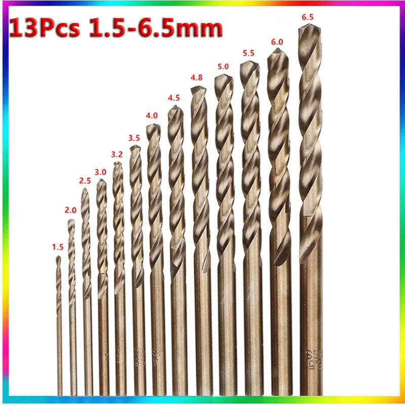 HSS-Co M35 Cobalt Straight Shank Twist Drill Bits Power Tool Accessories For Metal Stainless Steel Drilling Bit