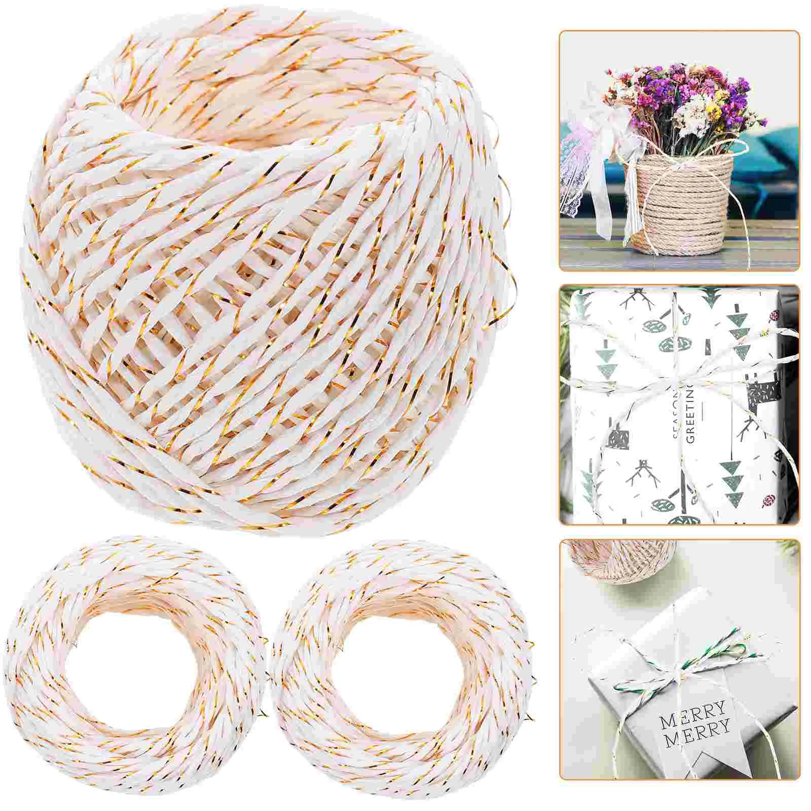 

Ribbon Raffia Paper Wrapping Christmasstring Twine Gift Craft Ropenaturalribbons Bow Holiday Ornament Diy Packing Grass Bulk