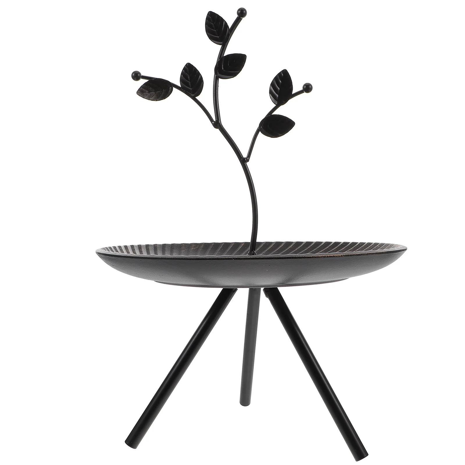 

Cupcake Display Stand Snacks Desserts Storage Tray with Vintage Pastry Serving Platter for Wedding Birthday Party Black