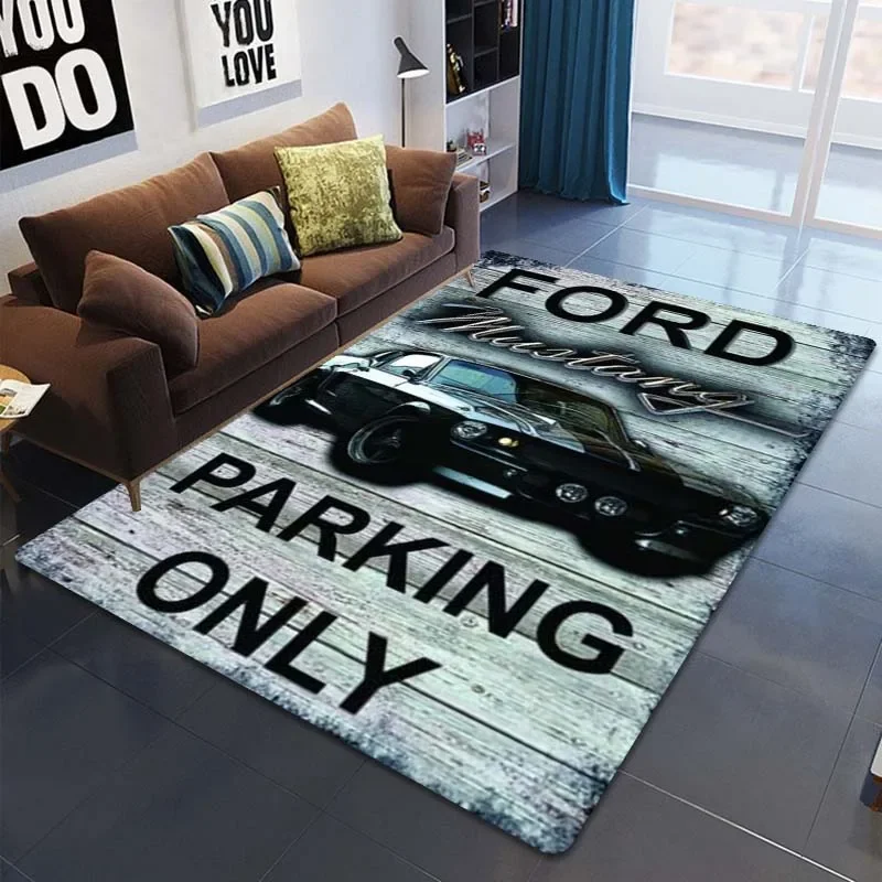 

Mustang car logo printed carpet kitchen mats for floor Non -slip carpet Regional carpet outdoor carpet yoga mat birthday gift