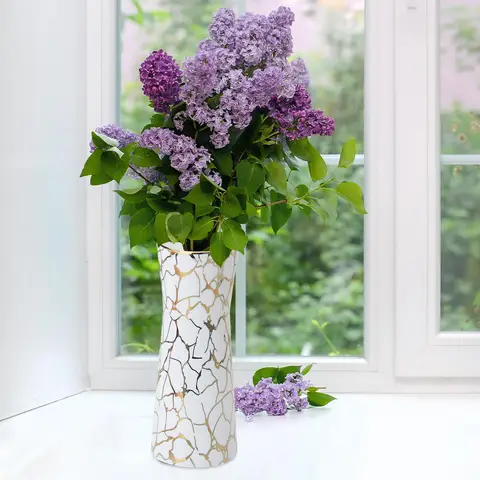Цветочные вазы для гостиной, керамические вазы, цветочные горшки для внутреннего стола, стильные рандомные цветочные композиции для украшения отеля, подарка