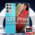 Смартфон S21 Pro +, 6,7 дюйма, 16 + 512 ГБ, 6000 мАч, 10 ядер, Android 11, 32 + 64 Мп