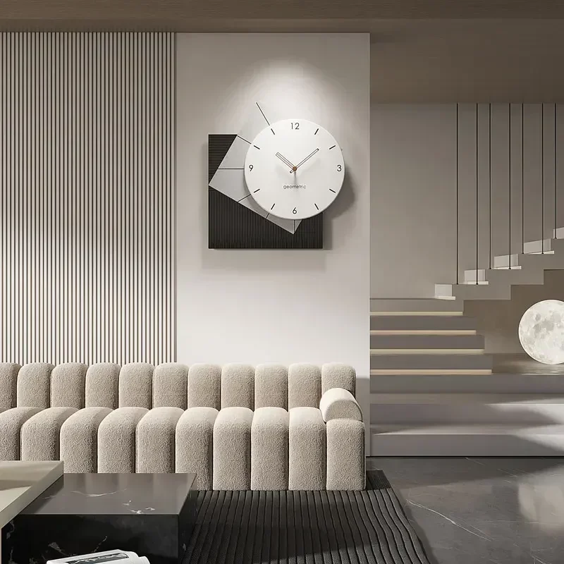 Nordic Home Decor Silent Wall Clock Living Room Decoration Art Modern Design Large