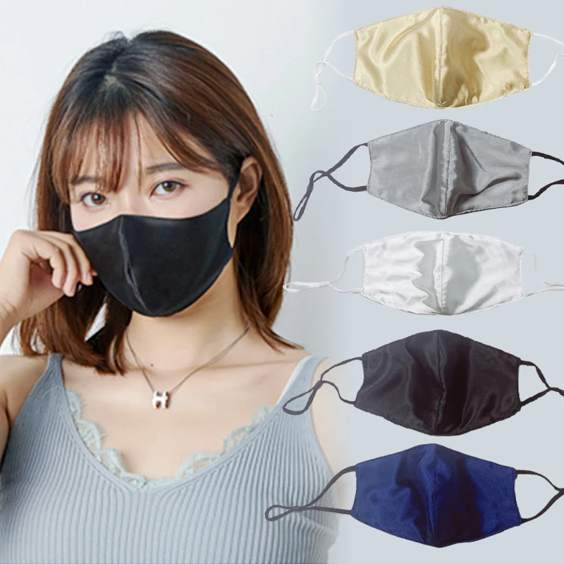 

Unisex Ultra-Thin Double-Layer Sunscreen Hypoallergenic Skin Care Masks Simulated Silk Mask Breathable Protective Face Cover