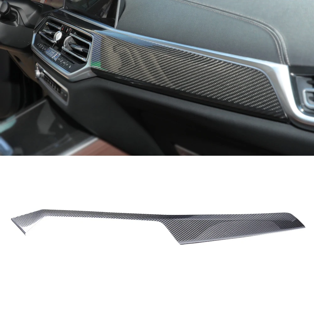 

Аксессуары для салона из натурального углеродного волокна, комплект для Центральной приборной панели, чехол для приборной панели для BMW X5 G05 и выше