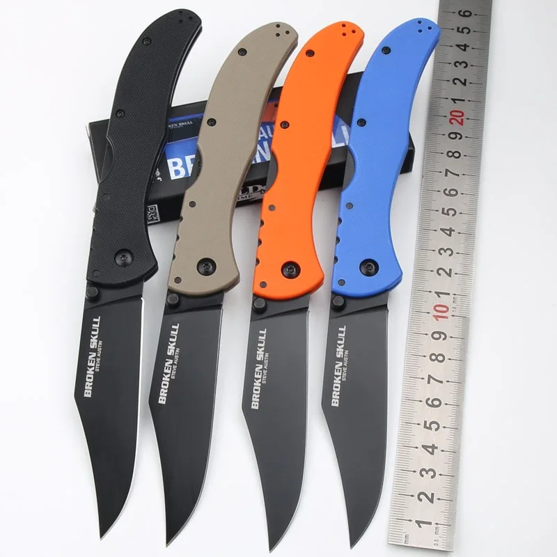 

Cold Steel Broken Skull Outdoor Camping Fold Pocket Defensive Knife High Hardness Hunt Survival Tactical Utility Knives EDC Tool