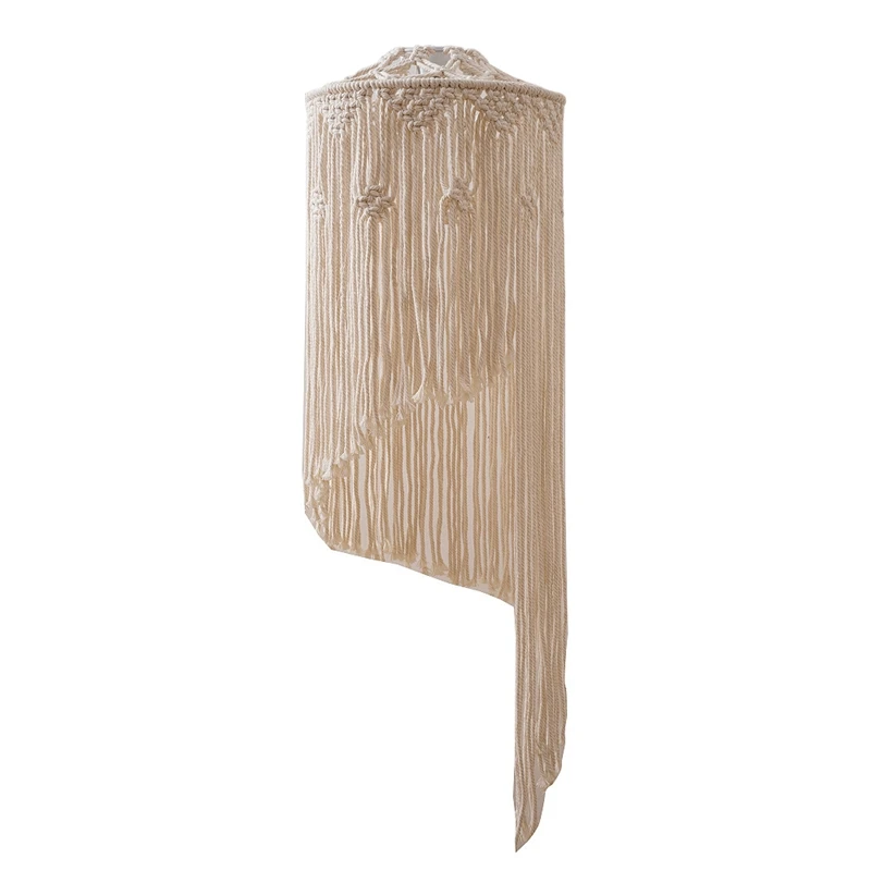 

Hand Knitting Lamp Shade Ceiling Light Shade Fitting, Boho Living Room Nursery Dorm Room Bohemian Home Decor