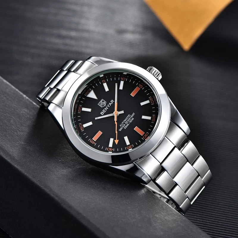 New Watches Mens 2022 Top Brand Luxury BENYAR Mechanical Wristwatches Business Automatic Sport Watches for Men relogio masculino