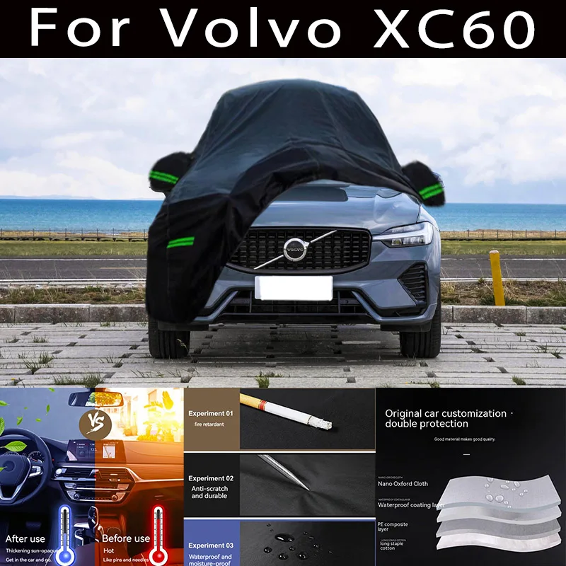 

Наружная защита для Volvo XC60, полноразмерные автомобильные Чехлы, снежный чехол, Солнцезащитный водонепроницаемый пыленепроницаемый внешний автомобильный аксессуар