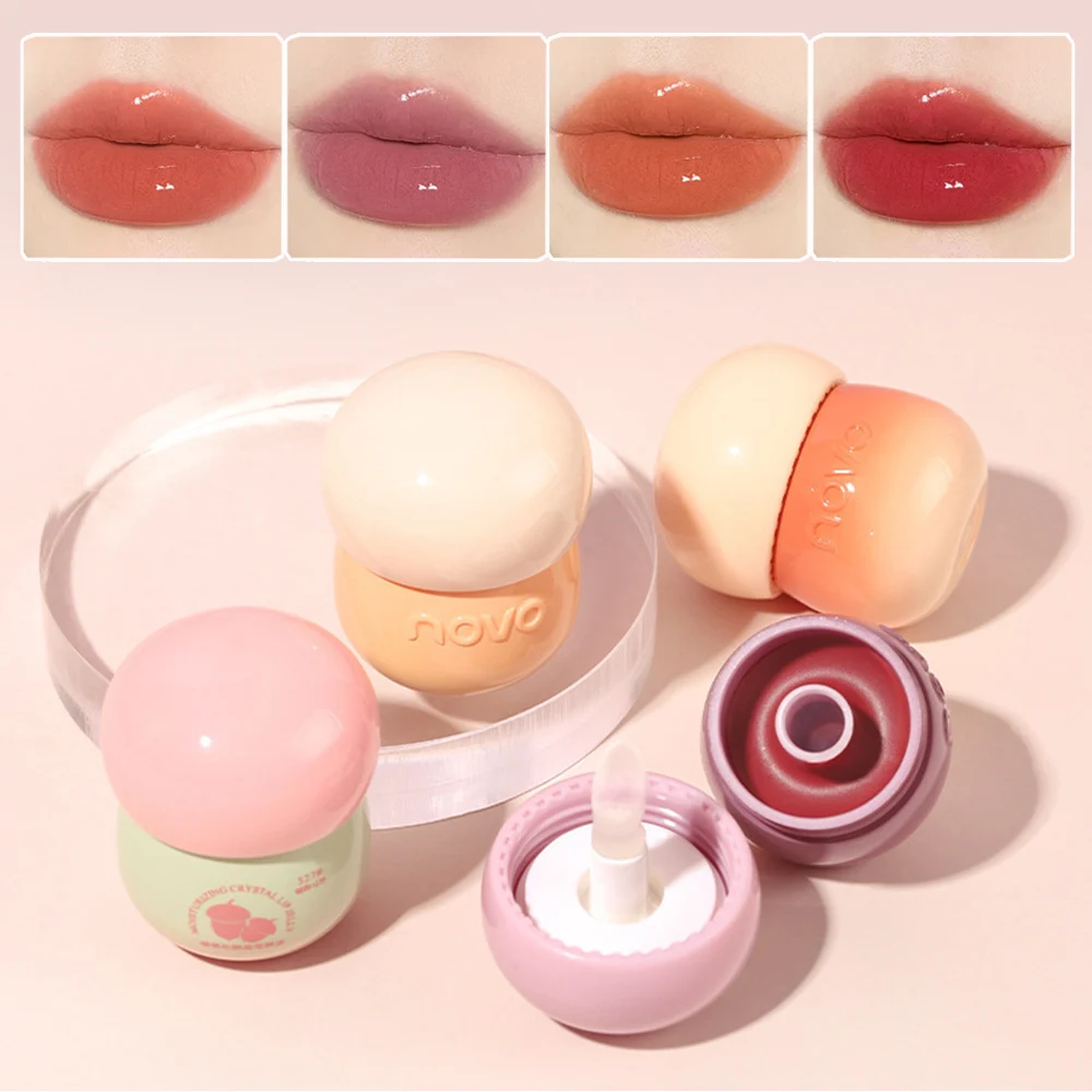 

Crystal Jelly Lipstick Pinecone-Shape Glossy Lip Mud Fade Lip Wrinkles Hydrating Lippy Cosmetics Lip Glaze Long-lasting Lip Balm