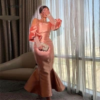 sumnus elegant arabic pink stain long prom dresses sparkle strapless removable sleeves evening party dresses formal prom gowns