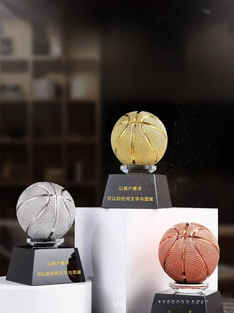 Маленький баскетбольный телефон золото серебро медь 14 см памятное украшение для