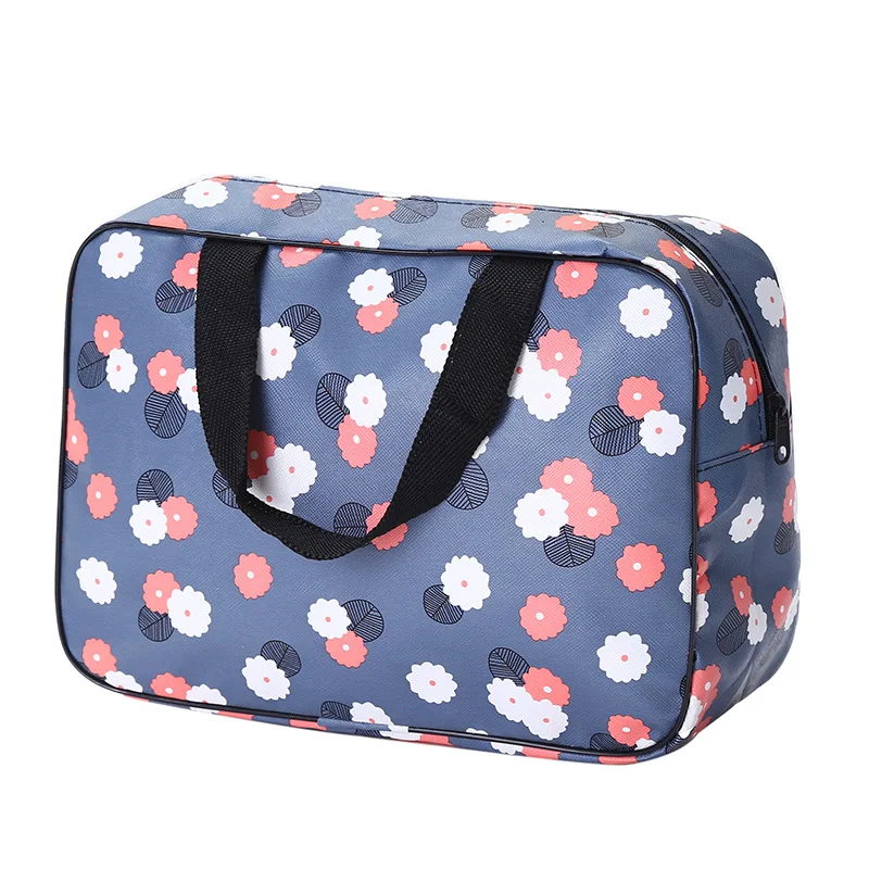 

Large Flower Bag Girl Bag Travel Organizer Femal Fashion Bag New Case Tote Toiletry Outside Zipper Makeup Cosmetic Women Print