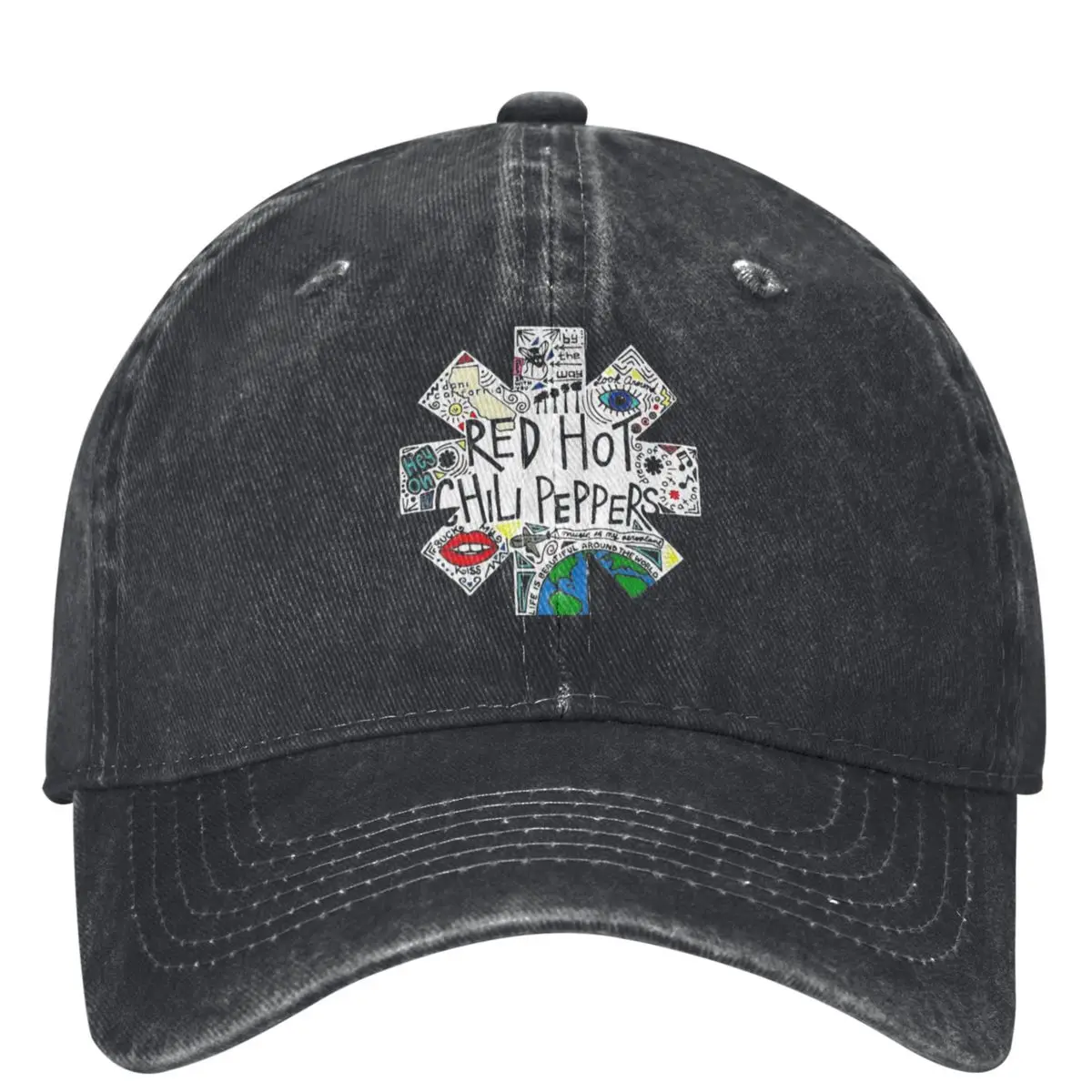 Бейсболка из денима с изображением красного огненного кальмара перец губ детей