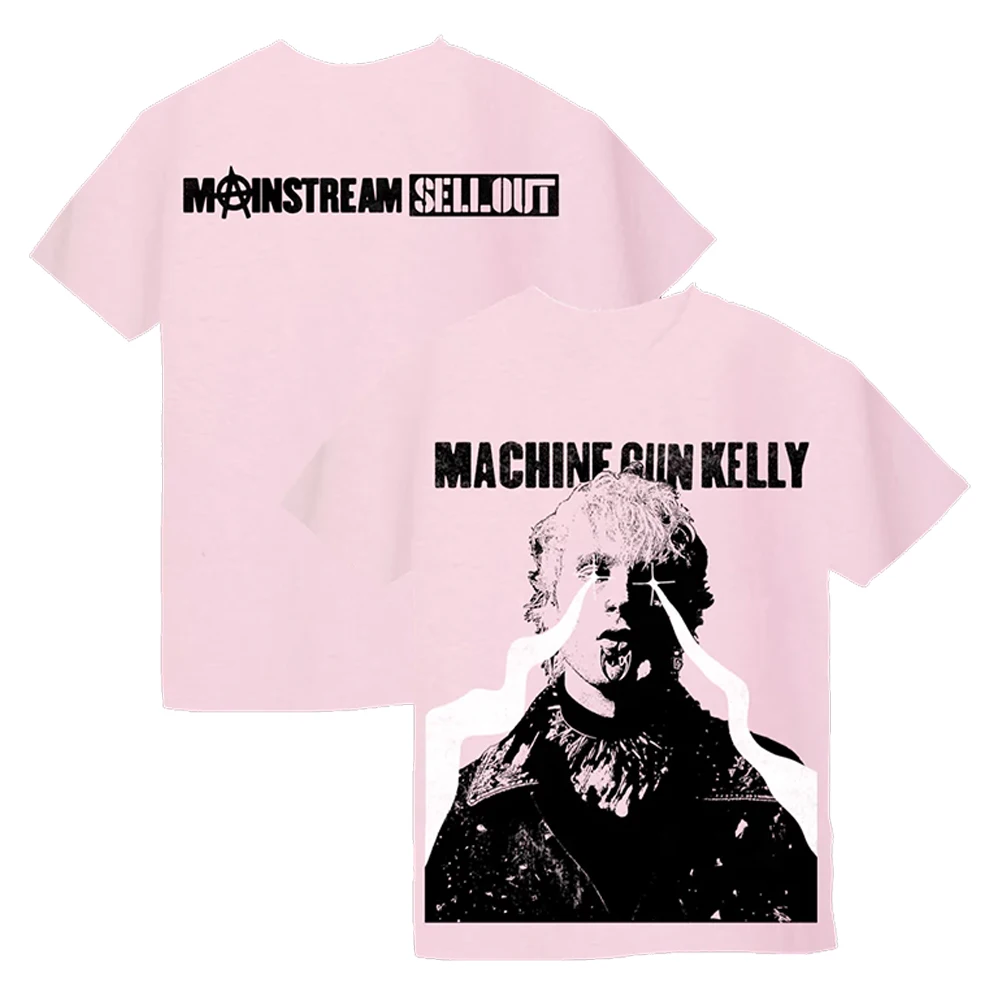 

Machine Gun Kelly Pink Laser Eye Tee Crewneck Short Sleeve Women Men T-shirt 2022 Hip Hop Rapper MGK Merch Tshirt Clothes