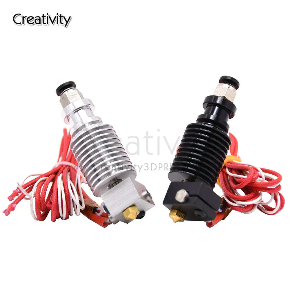 

Creativity 3D Printer Parts 3D Printer Partse E3D V6 Hotend Kit Remote Extruder 1.75/0.4mm Nozzle 12V/24V j-head