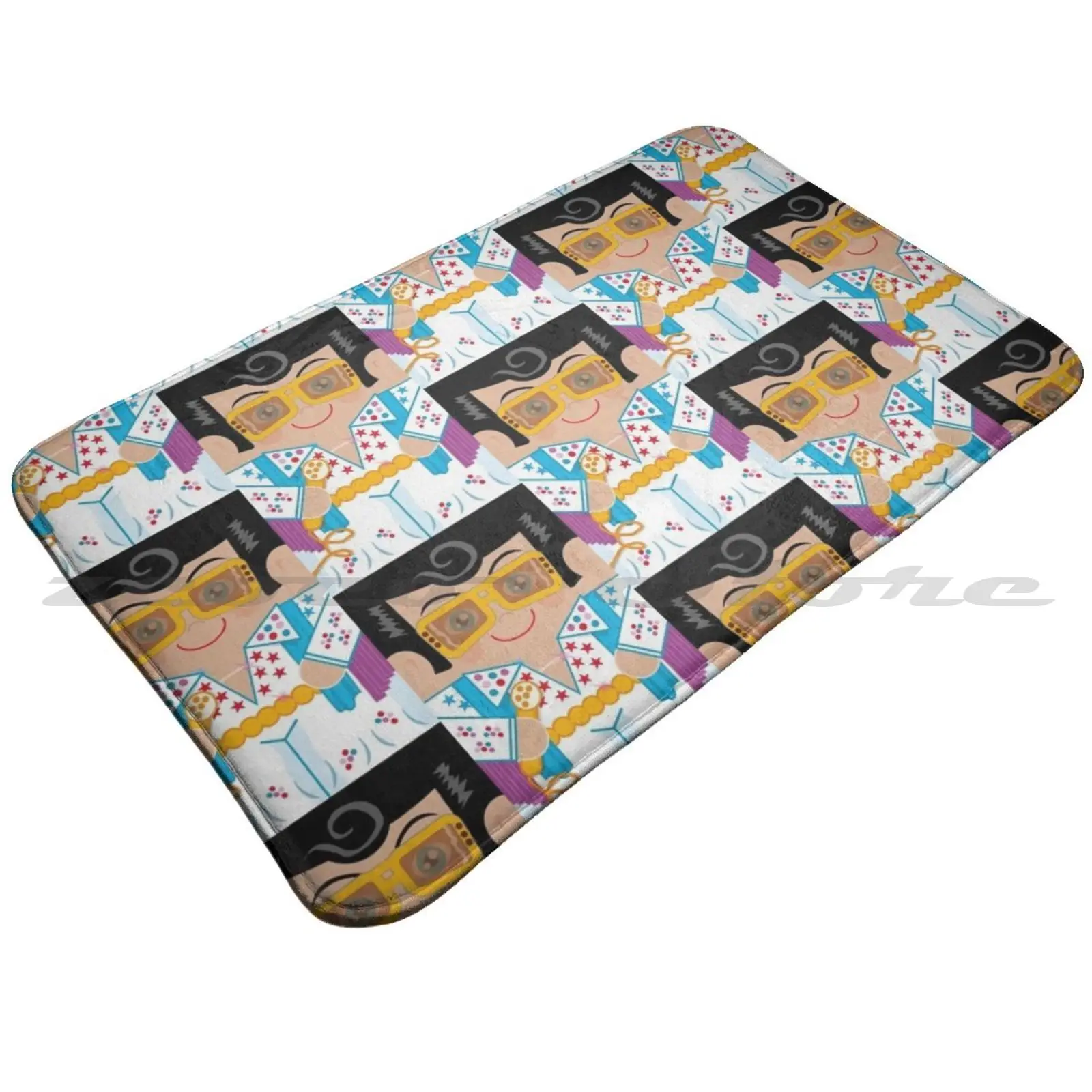 Король рок Н РОЛЛА! Мягкий нескользящий коврик подушка Elvis King Of And Roll N Presley Iconic |