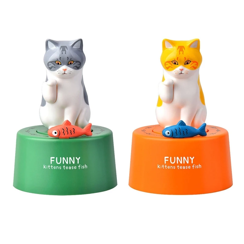 

Kitchen Timer Cartoon Kitten Shape Mechanical Timer Student Learning Exam Timers