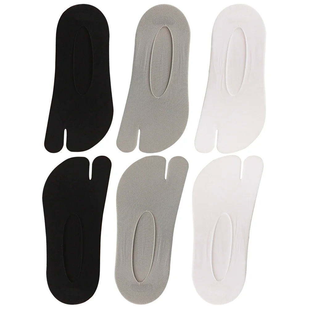 

3 Pairs Invisible Toe Separated Socks Women Low Cut Toes Spandex Separator Women's