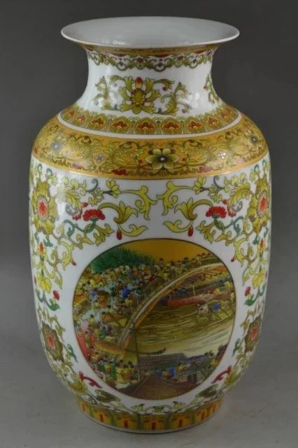 Китайская 9 5-дюймовая ручная работа фарфоровая живопись 11 века больший город