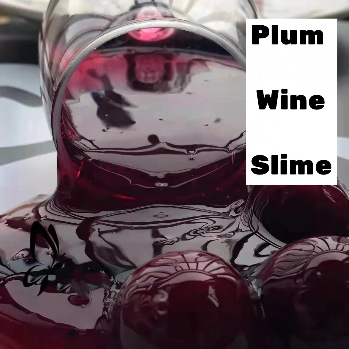 

Plum wine slime, wine red transparent slime, stretches very well, safe and non-toxic children's toys, decompression toys