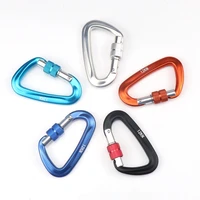 12kn climbing carabiner d shape professional climbing buckle lock security safety lock outdoor climbing accessories
