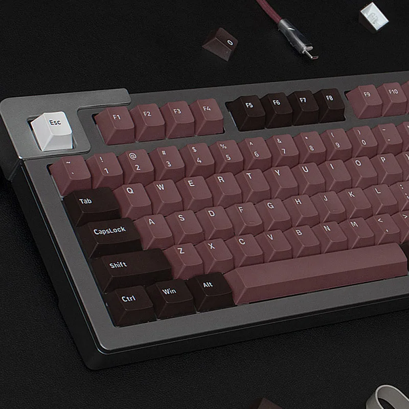 

Колпачки для клавиш GMK Sorbet PBT, колпачки для клавиш Cherry Profile DYE-SUB 168, красные английские колпачки для механической клавиатуры MX Switch