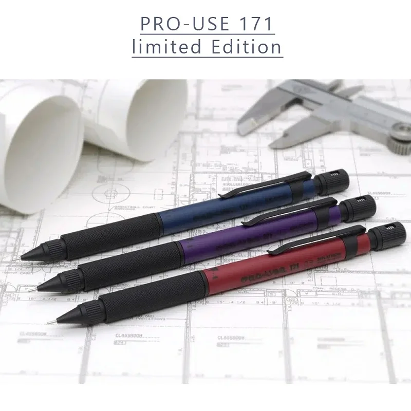 Tanie Japan PLATINUM PRO-USE 171 Limited Edition Low Center Of Gravity Metal Drawing Blue&Red&Purple Mechanical Pencil 0.5mm 0.3mm