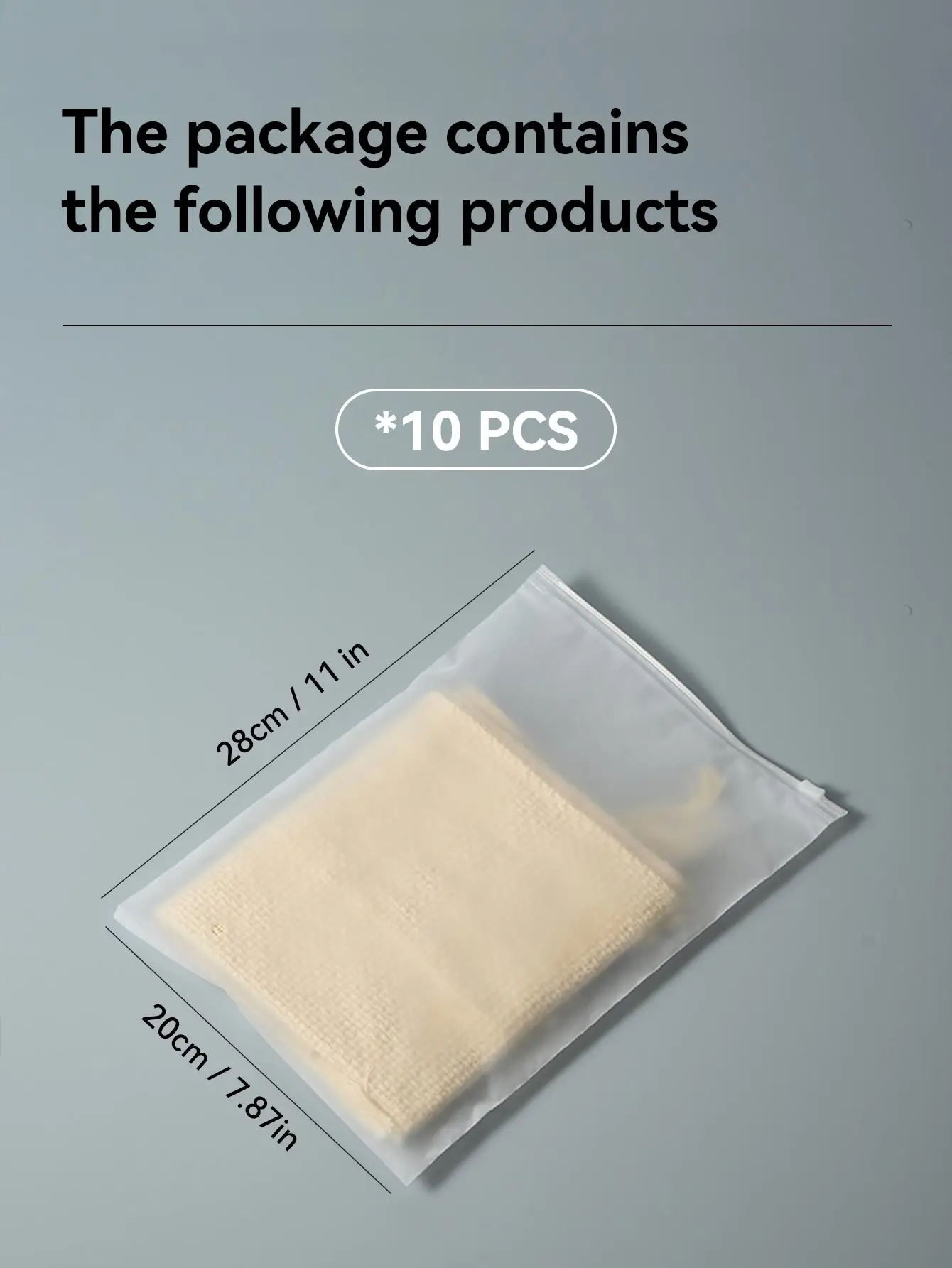 WORTHBUY Органайзер для одежды прозрачный на молнии 10 шт./комплект