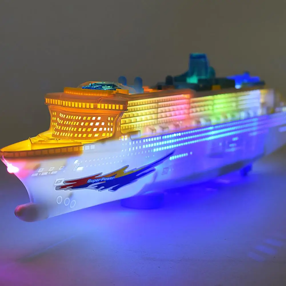 

Children Electric Ship With Light Music Effect Luminous Yacht Universal Toy Boat Toys For Kids Gifts