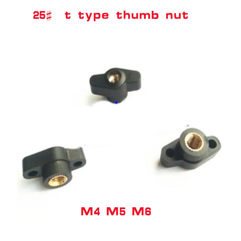 

5pcs M4 M5 M6 25# Head Diameter S Bakelite Hand Tighten Nuts / Butterfly Plastic Head Hand Knob Nut
