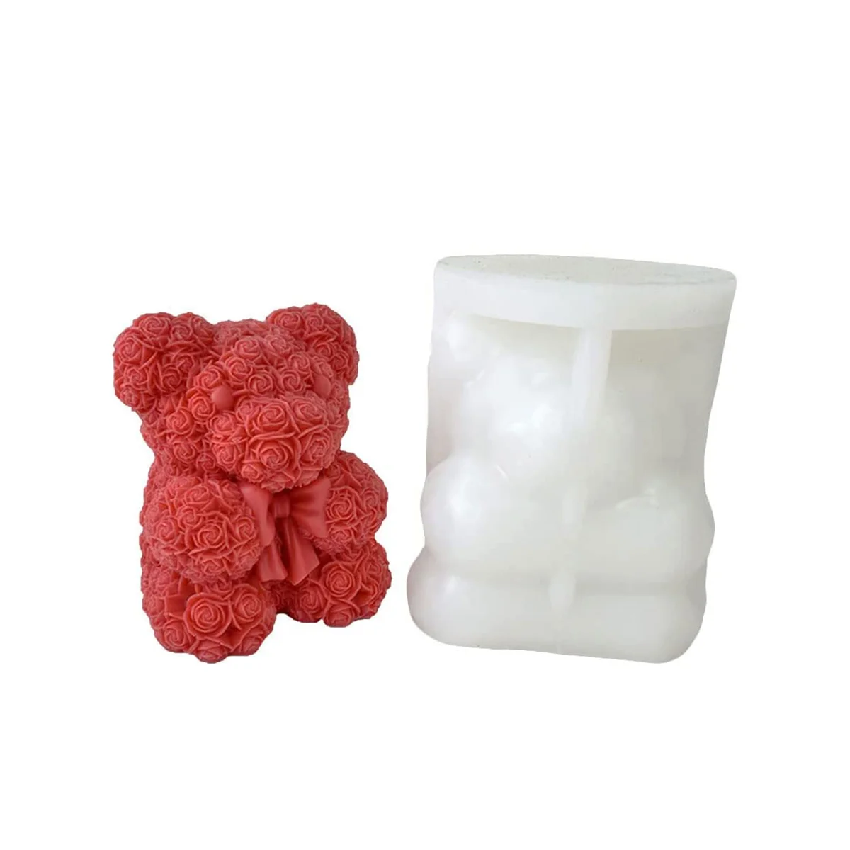 

День Святого Валентина, роза, искусственный силикон, 3D формы для свечей, силиконовая форма для свечей, эпоксидная смола, «сделай сам», мусс, м...