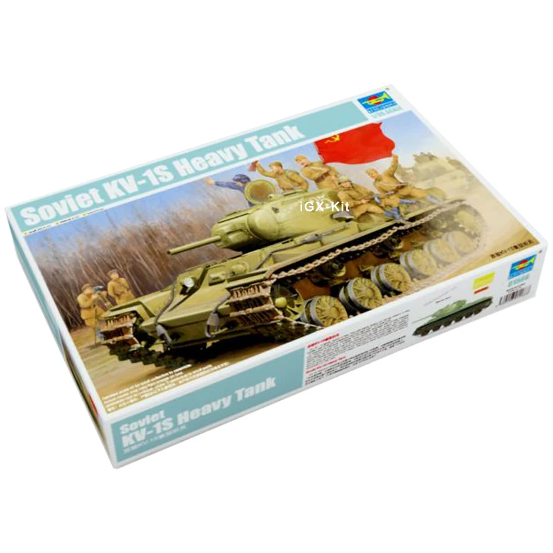 Trumpeter 01566 1/35  Soviet KV1S KV-1S KV-1 Heavy Tank Military Children Toy Gift Plastic Assembly Building Model Kit