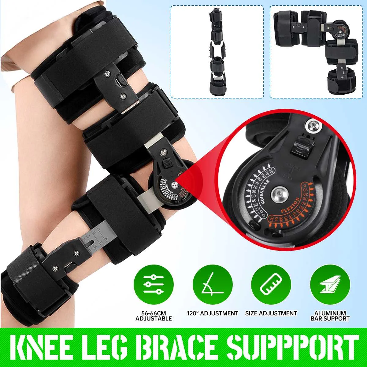 

Brace Knee Knee Brace Ligament Ankle Leg Support Repair Grade Degree Hinged Adjustable Black/gray Protect Damage 0-120 Medical