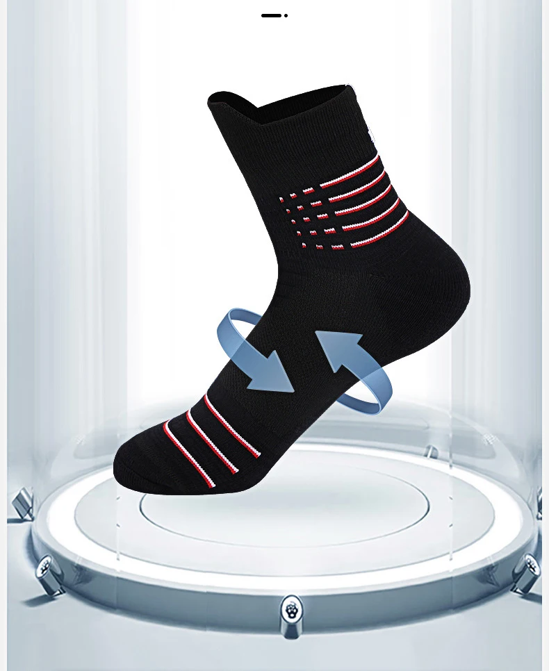 Outdoor Sports Cotton Socks Arbitrary Terry Socks Anti Slip Shock Absorption Men's Running Socks Basketball Socks Elite Socks