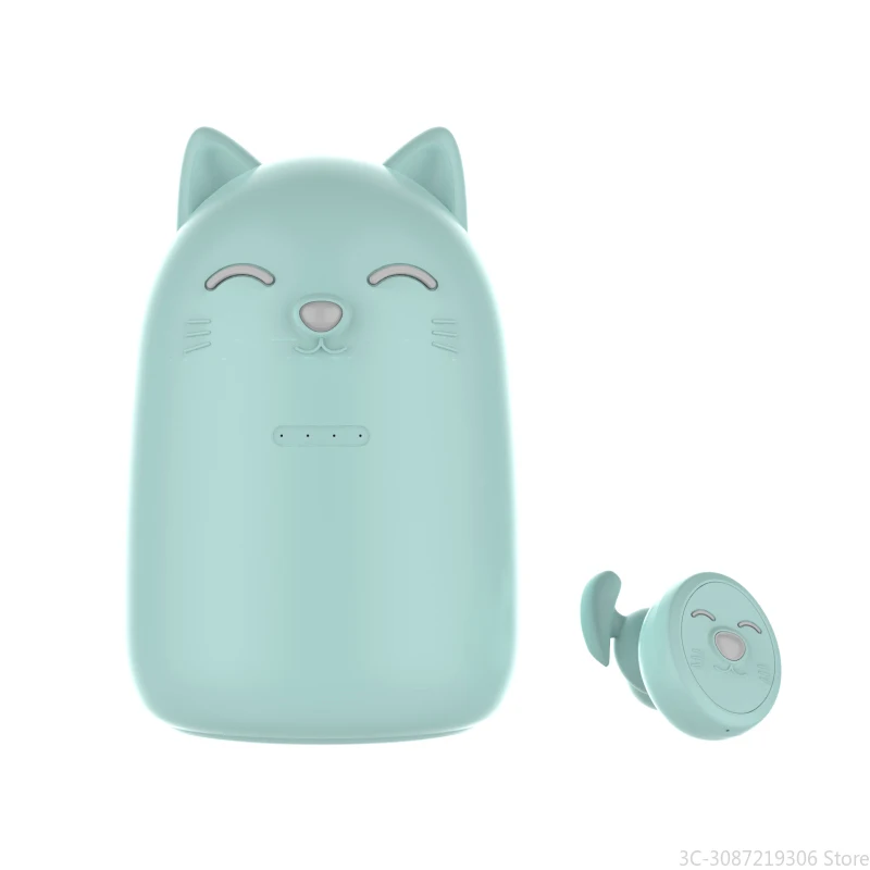 

New TWS Charging Treasure Bluetooth Headset Luminous Lucky Cat True Wireless Call In-ear Touch Sports 5.0