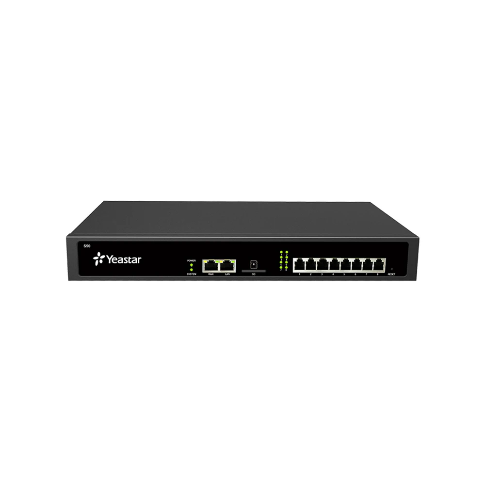 

Yeastar S50 VoIP PBX Support up to 50 SIP users,25 Concurrent Calls,8FXS/FXO/BRI Ports, 4 GSM/CDMA/3G/4G Channels