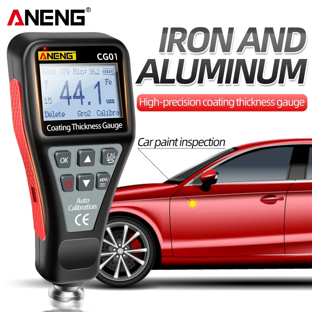 

ANENG CG01 Coating Thickness Gauge for Car Repair Tools Automotive Tools Film Paint Thickness Tester Measuring Instruments