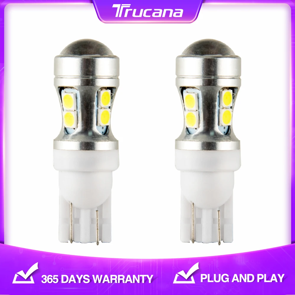 

2 шт., Автомобильные светодиодные лампы T10 Canbus 10SMD 168 12 В