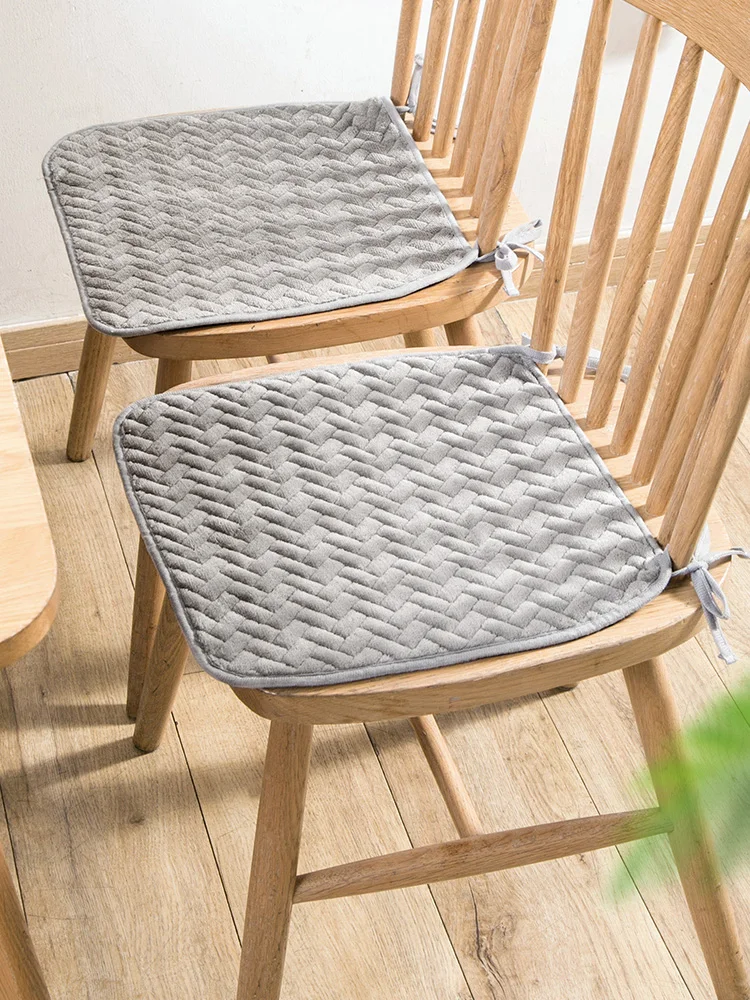 

Подушка для стула в простом стиле, однотонные квадратные сиденья из веревки с завязкой, Декор для дома, офиса, кухни, Нескользящая подушка дл...