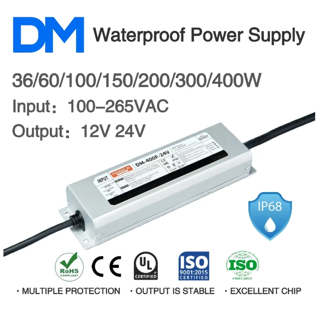 

Импульсный источник питания DIMLIGHTS 36-400Вт 12/24В IP68