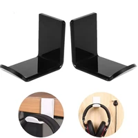 3 type headphone holder stand adhesive wall mounted headset hanger desk computer pc monitor sticky earphone display rack hook