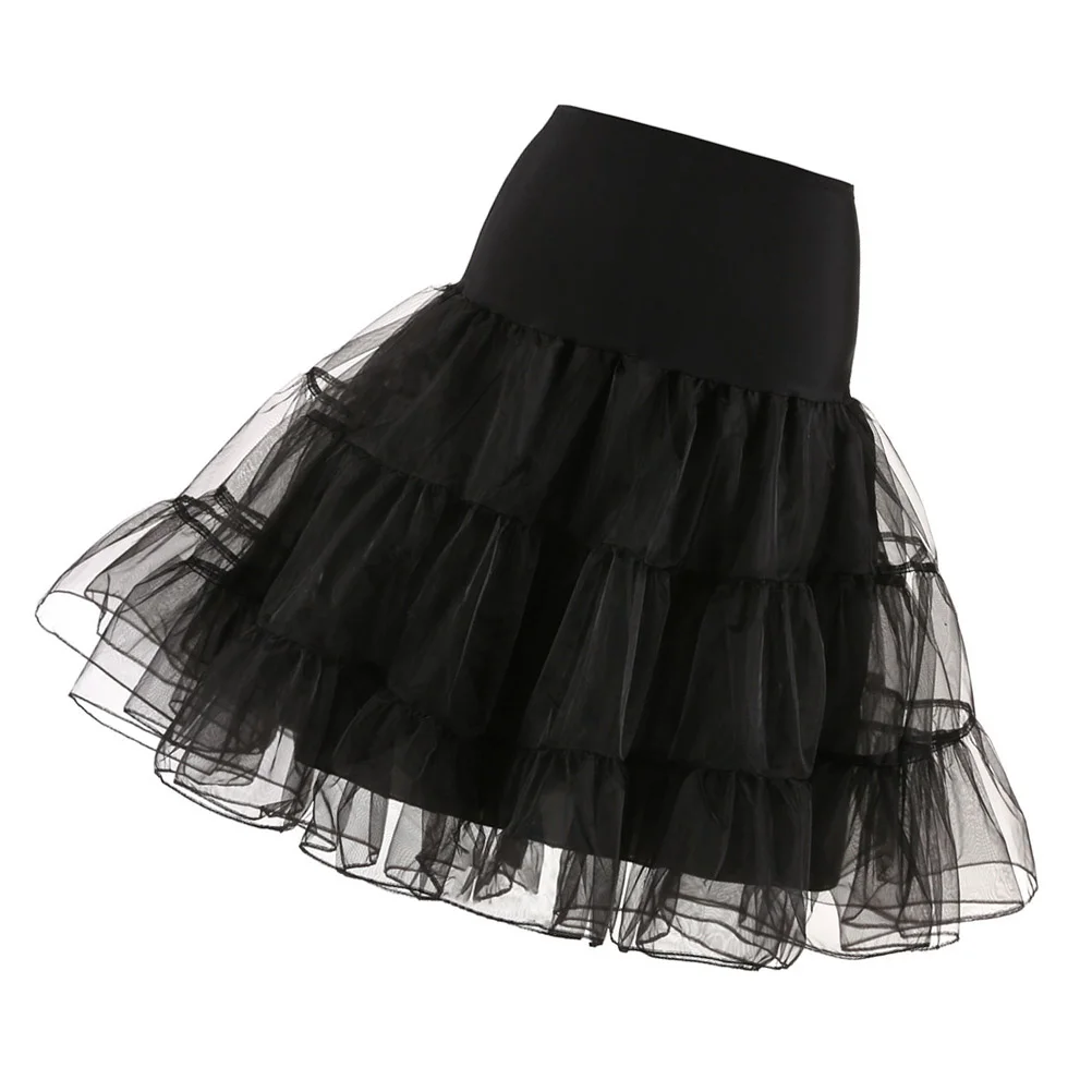 

50s Petticoat Skirts Tutu Crinoline Underskirt Rockabilly Dress Crinoline Underskirts Wedding Slips Black Size