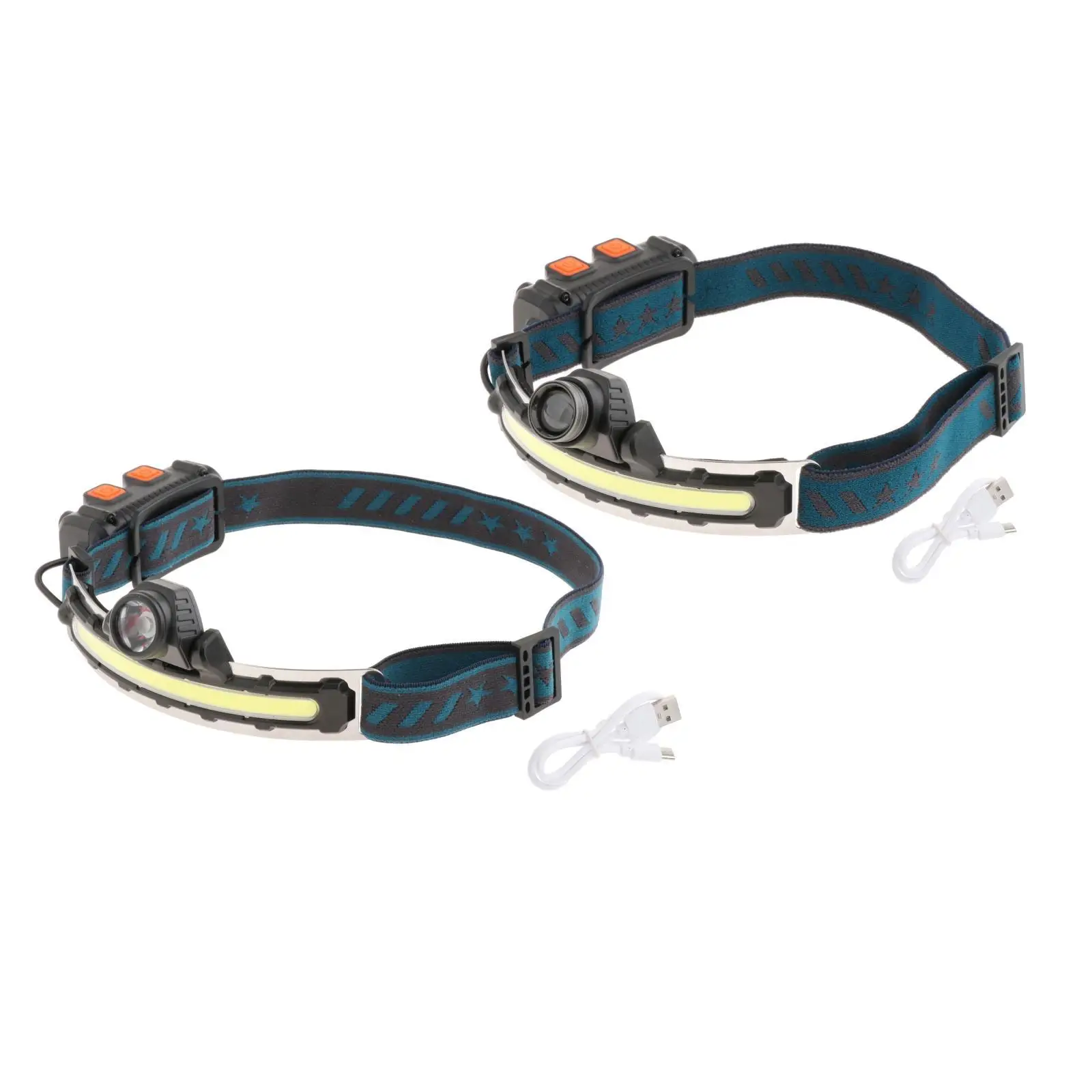 

Headlight 2 Modes XPG COB Flashlight USB Headlamp Camping Waterproof Fishing