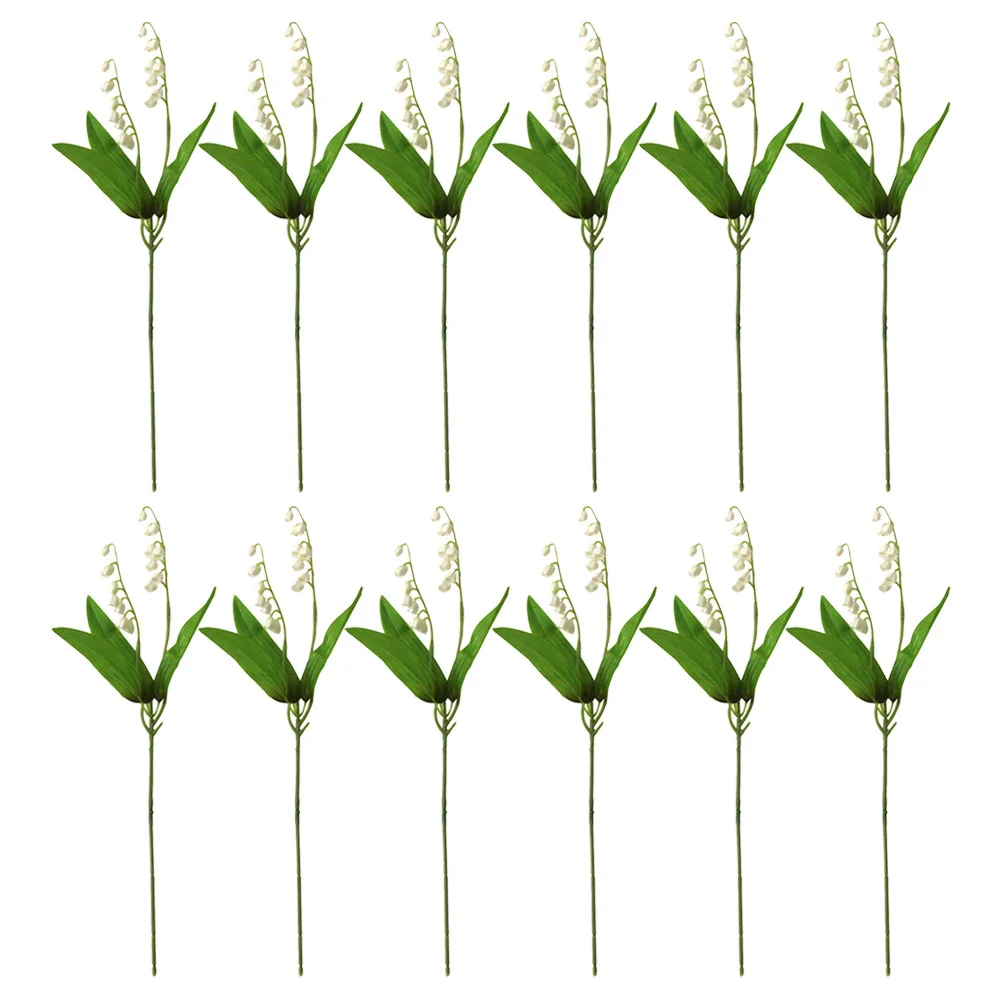 

Flowers Lily Valley Flowerorchid The Artificial Fake Stems Bouquet Bouquets Faux Bell Wedding Bulbs Picks Lifelike Decoration