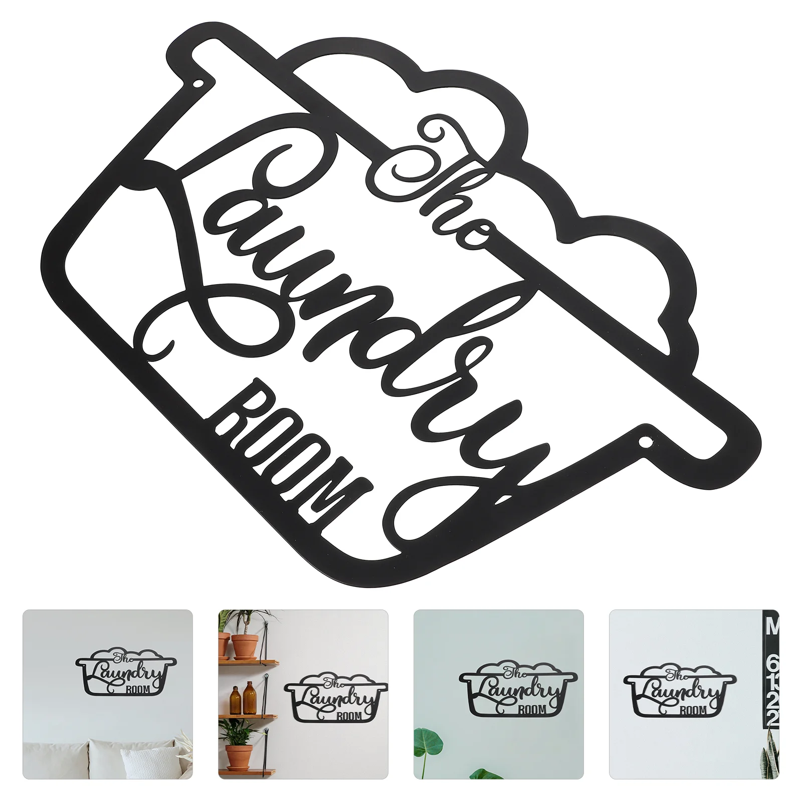 

Laundry Room Pendant Wall Iron Decoration Rustic Decorations Metal Quote Cutout