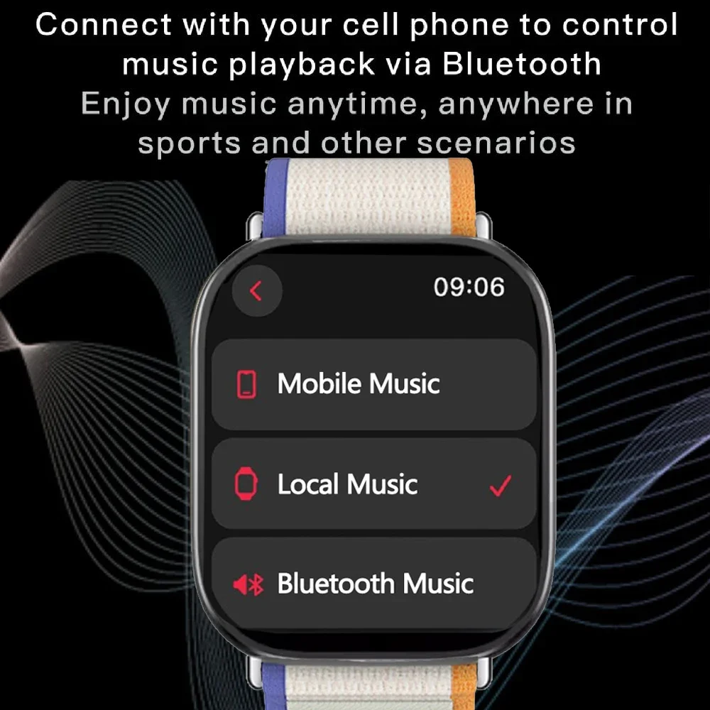 Фото Hello Watch 3 Plus + Смарт-часы Amoled Экран 4 ГБ Опера Местный музыкальный альбом NFC Дисплей Смарт-часы для мужчин Женщин Фитнес Наручные часы №4