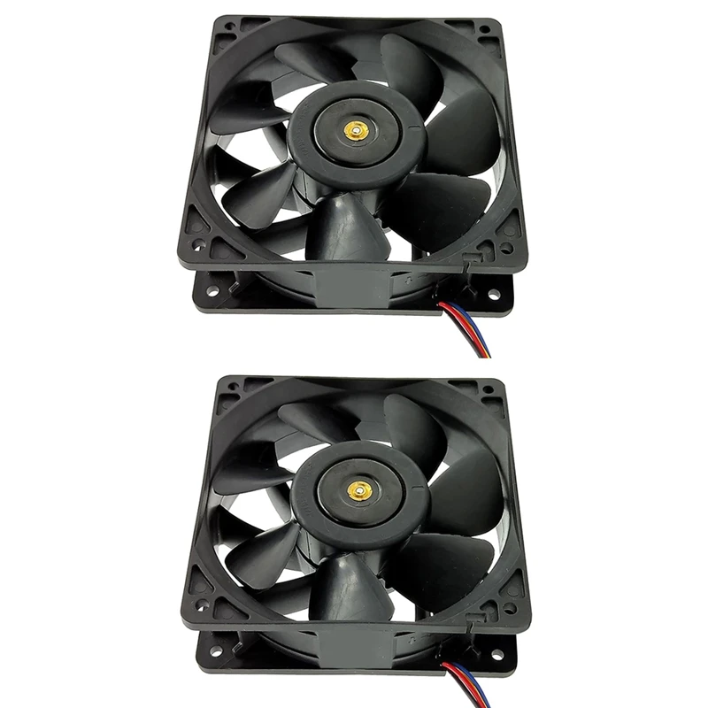 

2 Pcs QFR1212UHE DC12V 5.0A 12038 Cooling Fan For Ant S7 S9 Whatsminer L3 Front And Back Universal Mining Machine Fan